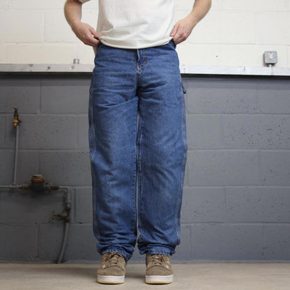 Loose Dickies carpenter jeans 10T W28L36 blue denim 90s style skater trousers