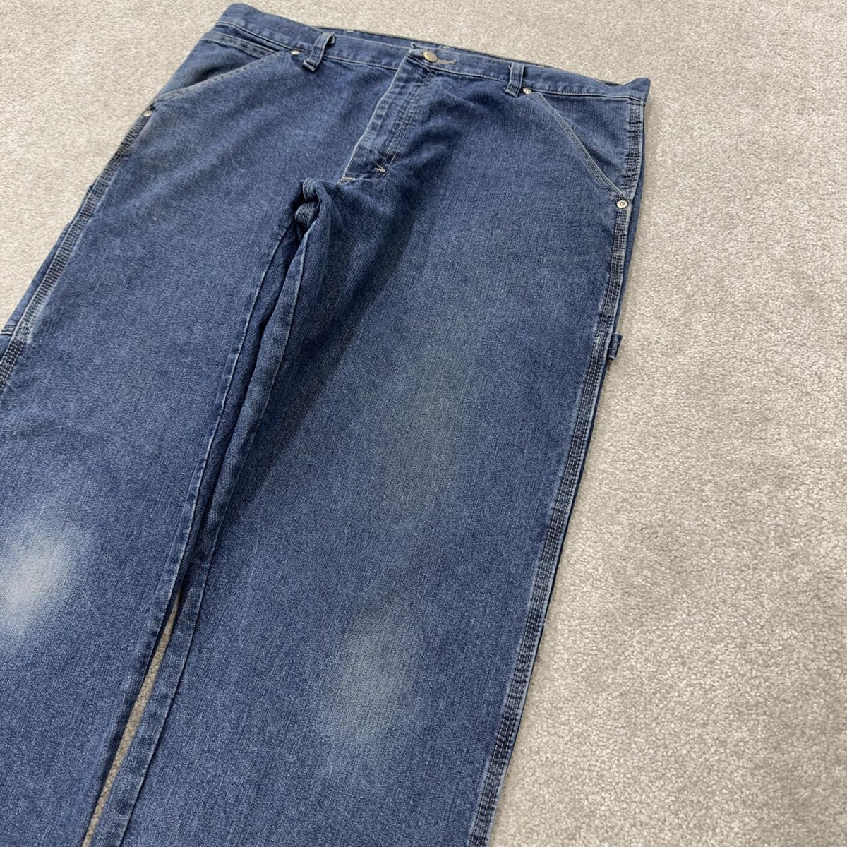 Wrangler carpenter jeans y2k blue loose leg denim Loose straight skater 2000s style cargo pants