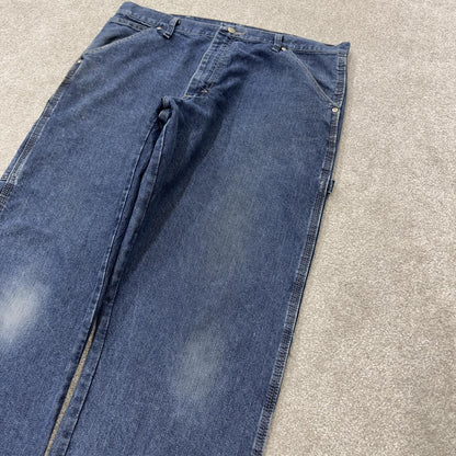 Wrangler carpenter jeans y2k blue loose leg denim Loose straight skater 2000s style cargo pants