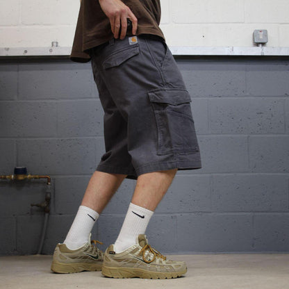 Carhartt cargo shorts y2k surf grey Canvasy relaxed fit skate style cargo shorts