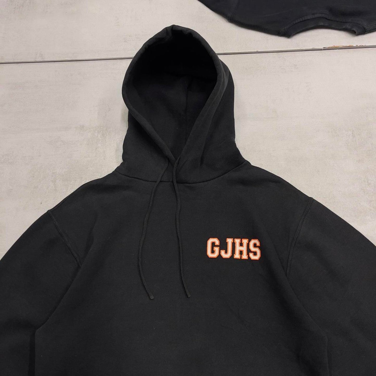 Black Russell Athletic hoodie S pullover jumper print design