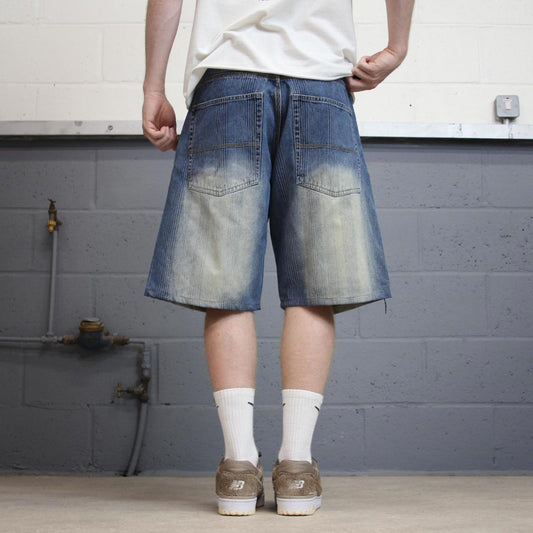 Baggy pinstriped Risk jorts W38
