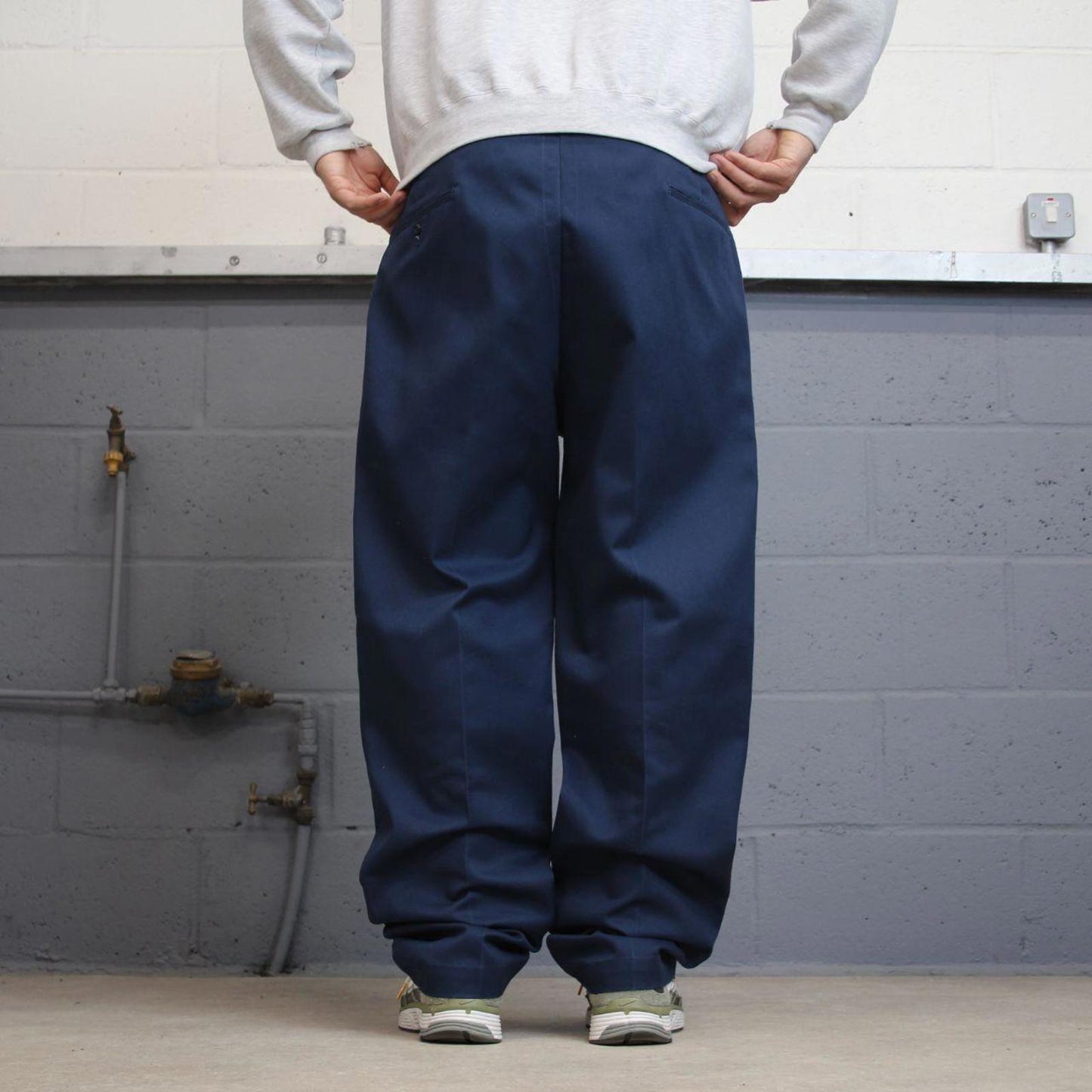 Navy Dickies Pants W40L31 loose twill chino style skater pants