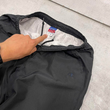 Baggy black Champion trackies S loose y2k tracksuit bottoms