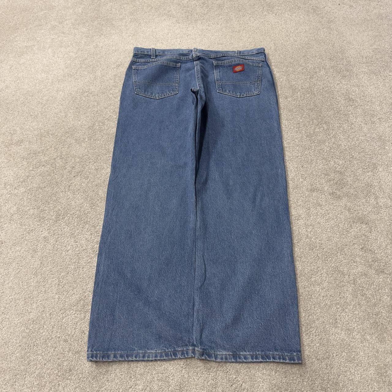 Dickies jeans loose straight denim y2k W38L30 blue Loose thick 100% cotton workwear skate pants