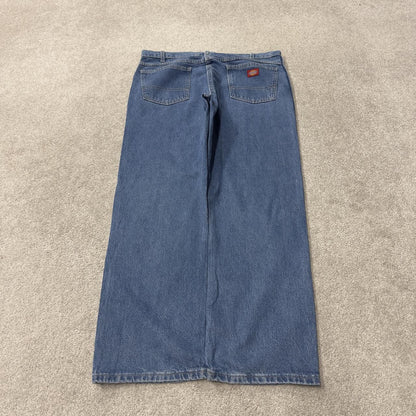 Dickies jeans loose straight denim y2k W38L30 blue Loose thick 100% cotton workwear skate pants