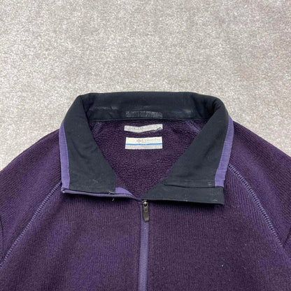 00s Columbia technical fleece XL women's purple full zip up y2k style autumn casual