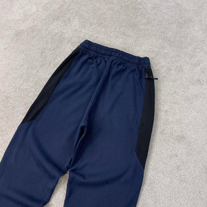 Navy Nike Therma-Fit joggers Small Swoosh logo y2k style sportswear track pants