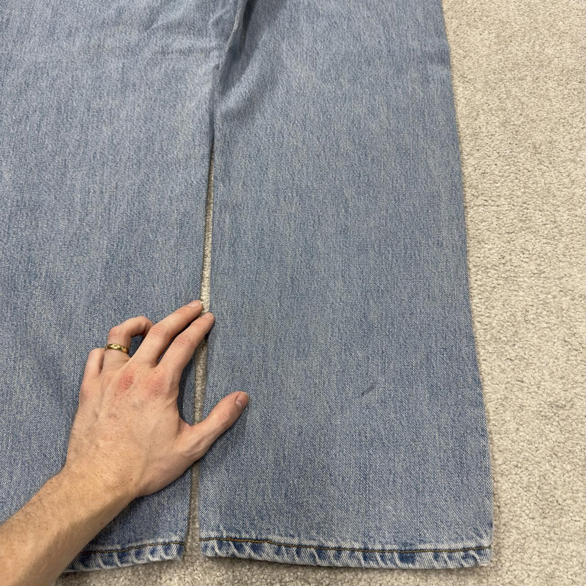 Levi’s 505 jeans Y2K blue denim straight leg 2000s style pants red tab logo