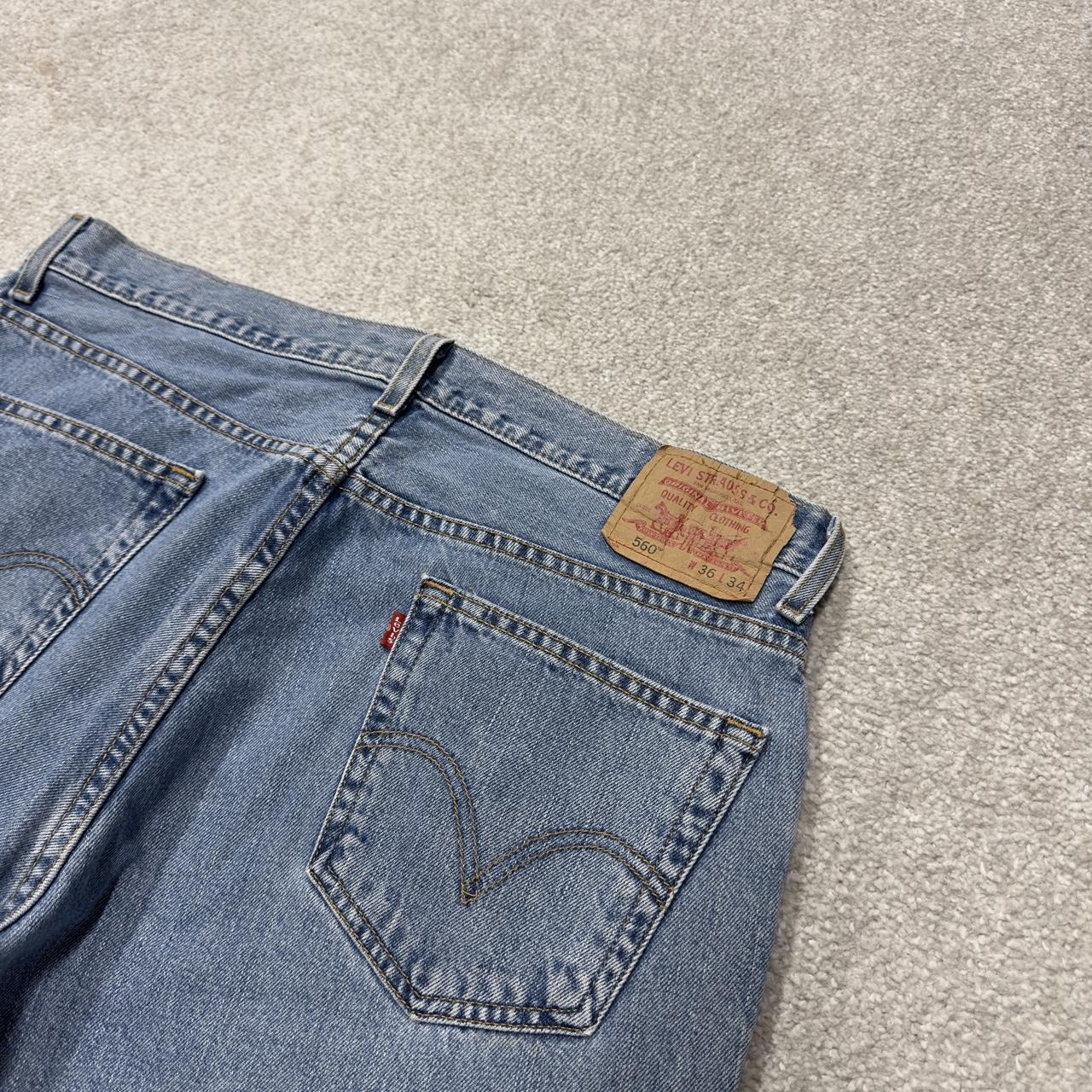 Levi’s baggy jeans y2k W36L34 blue 560 comfort fit surf style pants red tab logo