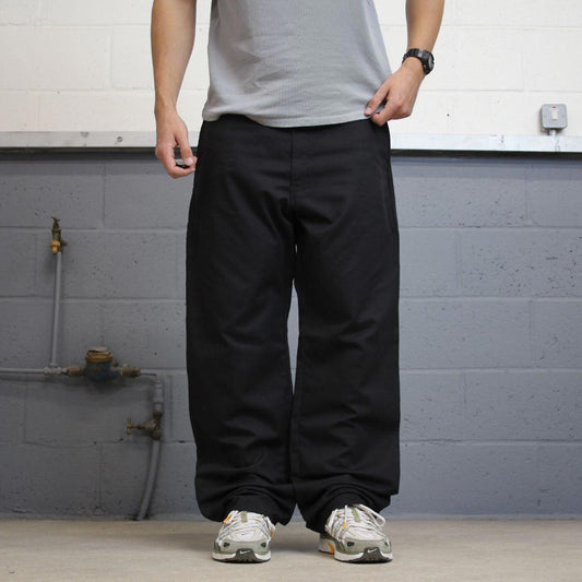 Baggy Dickies Carpenter pants W38 L32 black loose twill chino style skater pants