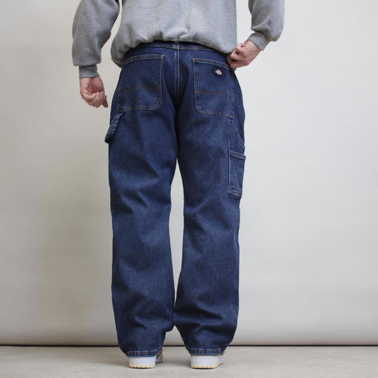 Dickies carpenter jeans W36 L30 loose blue cargo skater style utility pockets jeans