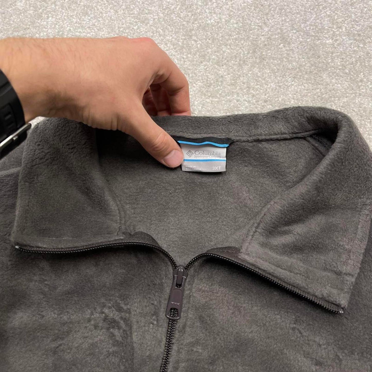 Columbia technical fleece gilet 3XT grey men’s full zip up autumn tech casual outdoors