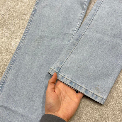 Vintage Y2K Wrangler jeans light wash blue Straight leg 00s style pants cowboy style