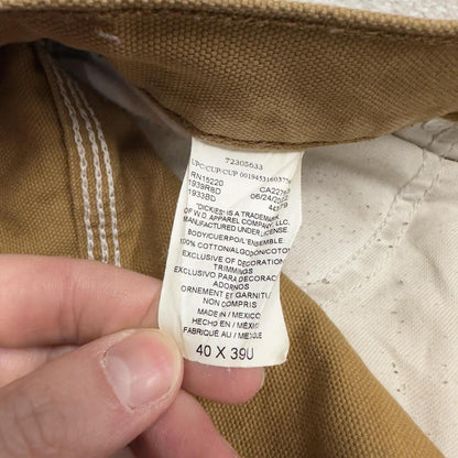 Baggy Dickies carpenter jeans wide leg tan W40L30 Skater / workwear style canvas cargo pants