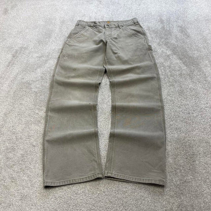 Grey Carhartt carpenter jeans W30L32 relaxed fit canvas 90s skater style work cargos
