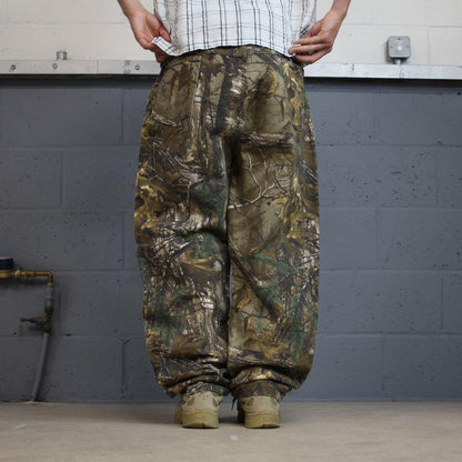 Wrangler pro gear realtree jeans camo pants Y2K khaki camouflage pattern hunting utility trousers