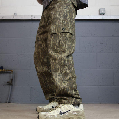 Realtree mossy oak camo cargo pants Y2K khaki waxy camouflage pattern cargo hunting style trousers