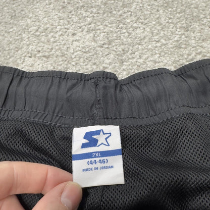 Starter baggy tracksuit bottoms black Y2K XXL Wide leg mesh lined drawstrings track pants