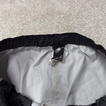 Y2K Adidas climaproof tracksuit bottoms black L loose leg print logo