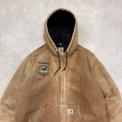Vintage hooded Carhartt active jacket Large womens canvas cotton