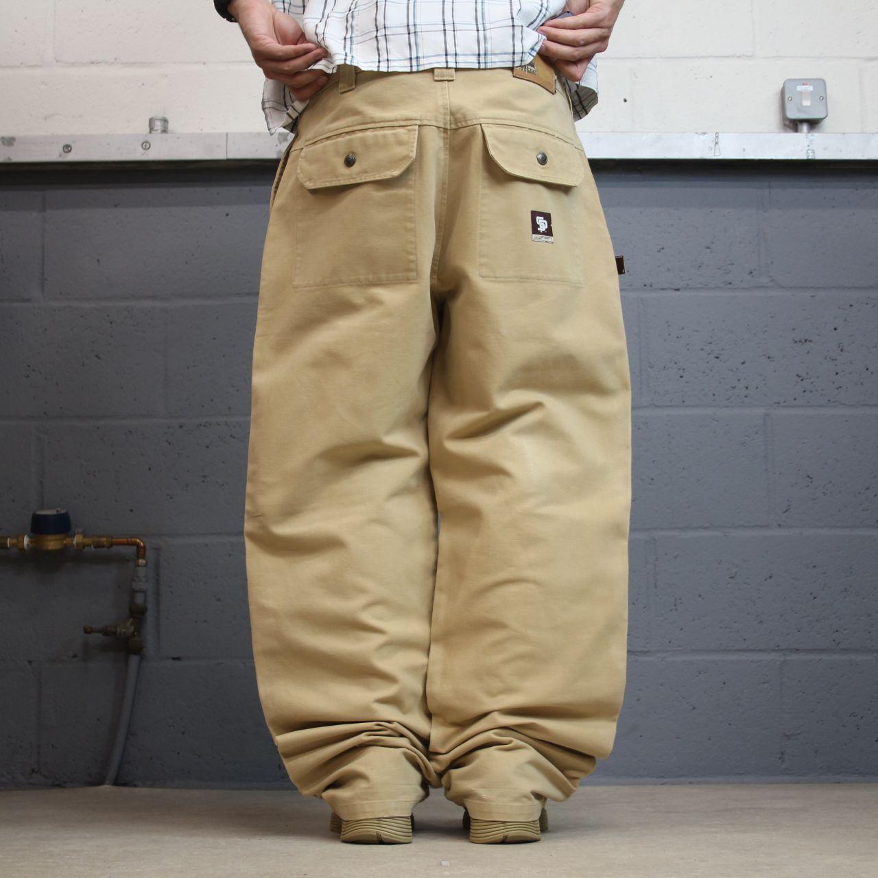 Y2K baggy State Property jeans W36L32 cream 90s skater style jeans casual streetwear