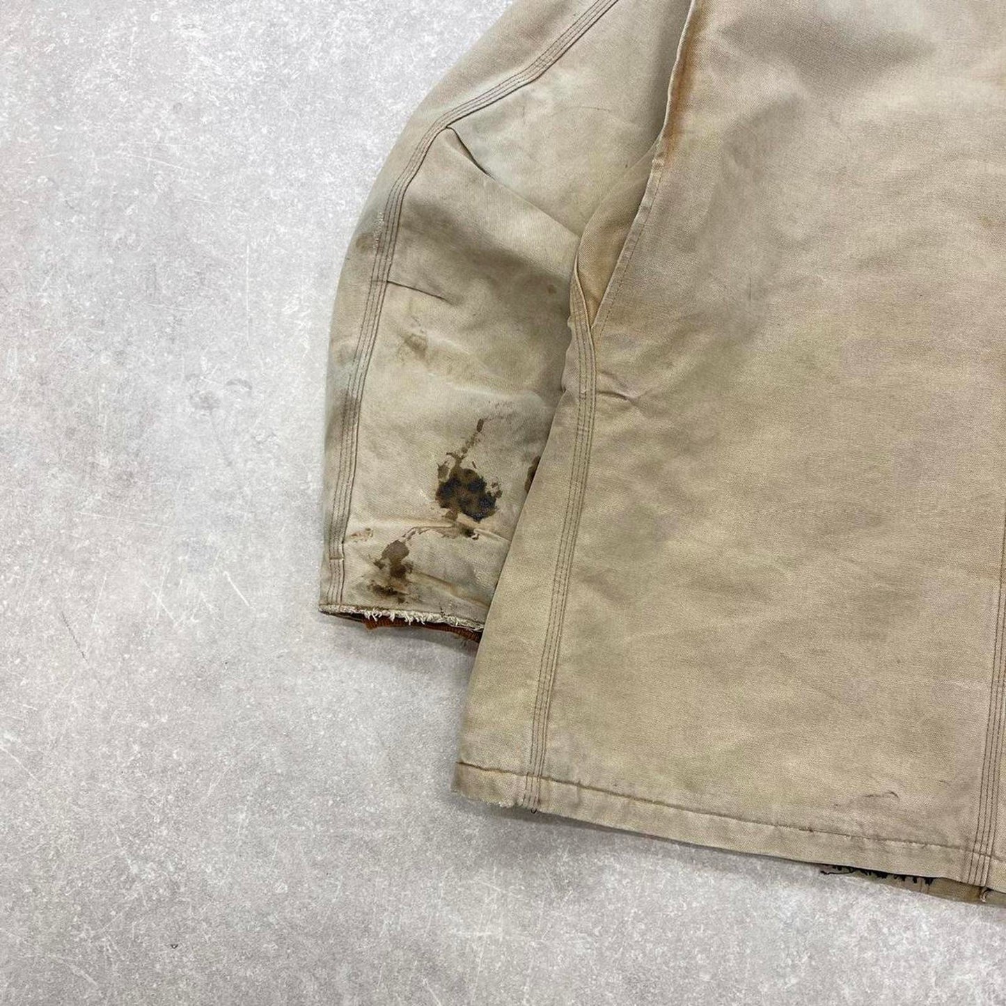 Vintage Carhartt jacket arctic chore coat XL distressed canvas American winter workwear streetwear