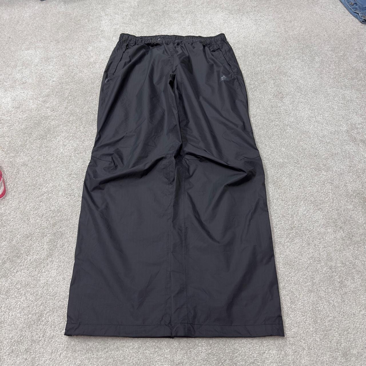Y2K Adidas climaproof tracksuit bottoms black L loose leg print logo