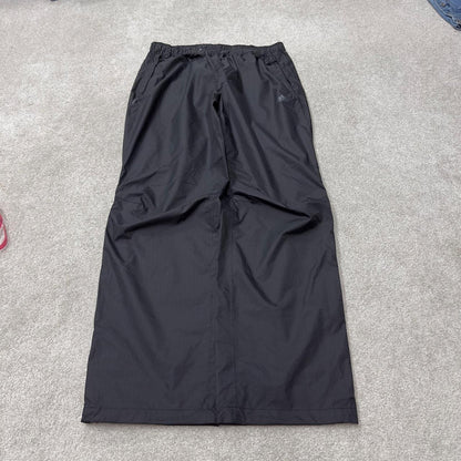 Y2K Adidas climaproof tracksuit bottoms black L loose leg print logo