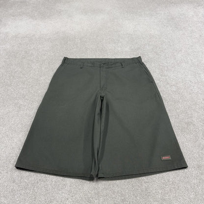 Dickies baggy shorts chino skater style green W38 Loose wide leg summer festival shorts