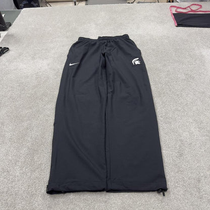 Y2K Nike tracksuit bottoms black Loose floaty mesh lined swoosh logo track pants