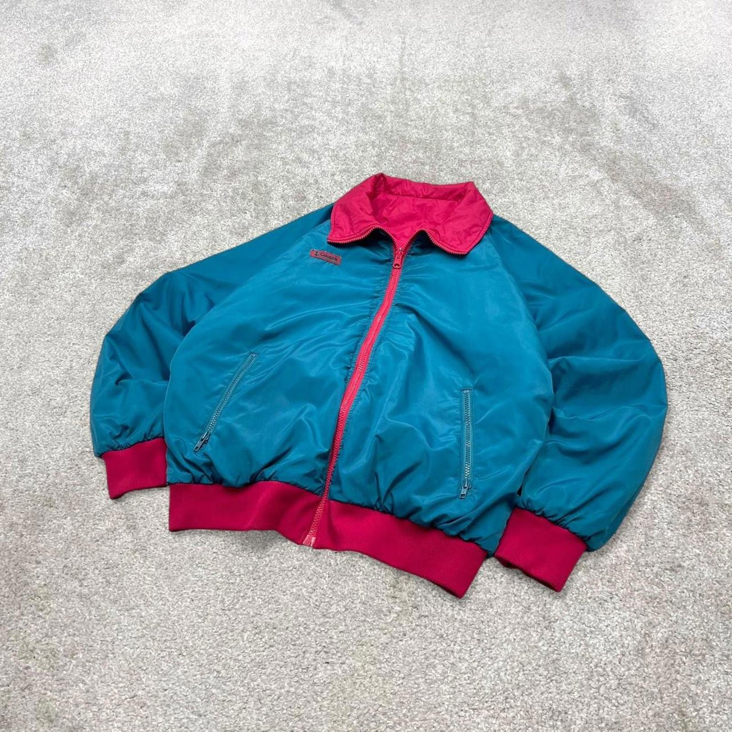 00s reversible Columbia technical jacket L men's blue pink y2k style windbreaker autumn