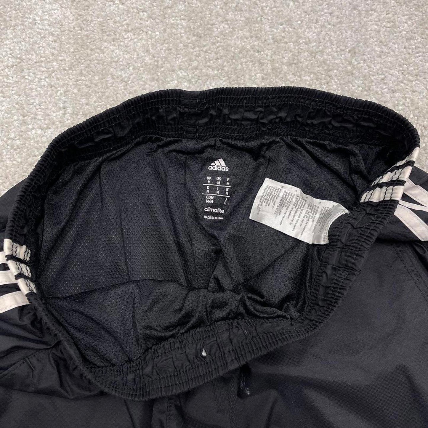 Vintage Y2K Adidas tracksuit bottoms black Side stripe design track pants