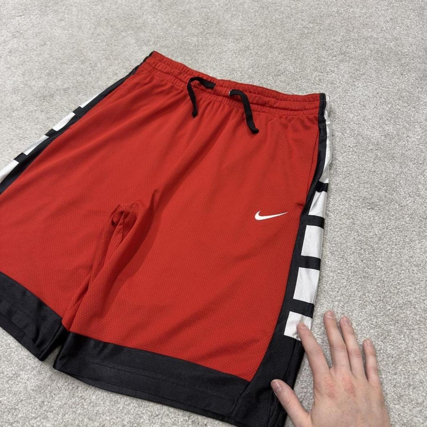 Long Nike sports shorts y2k red Basketball style comfy loose floaty summer gym shorts