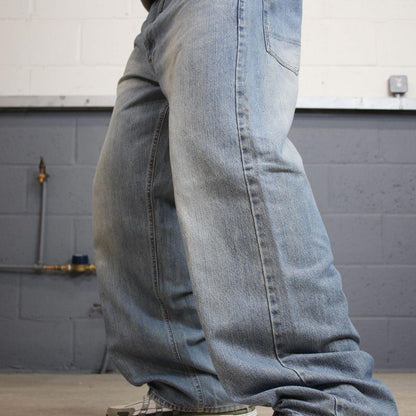 Y2K baggy Ecko Unltd jeans wide leg blue Loose fit denim skater style pants