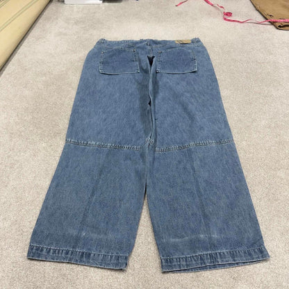 90s baggy Karl Kani jeans W40L32 wide leg blue denim y2k skate style hip hop pants