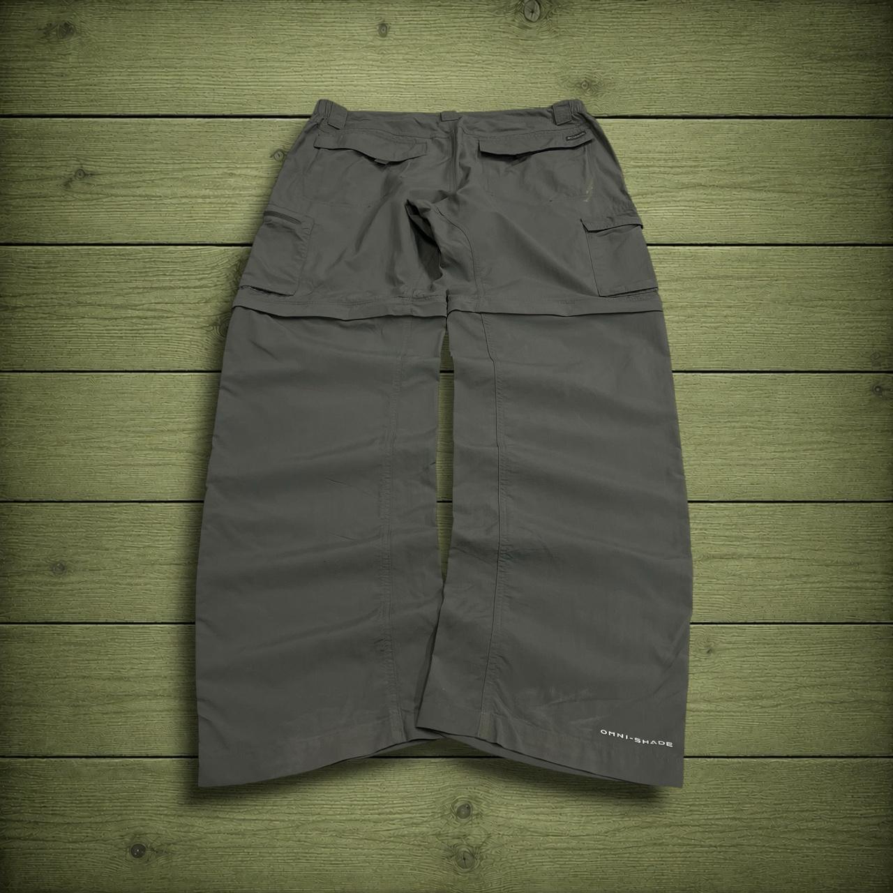 Columbia Convertible technical hiking pants y2k green Omni-shade trouser shorts with zip of legs