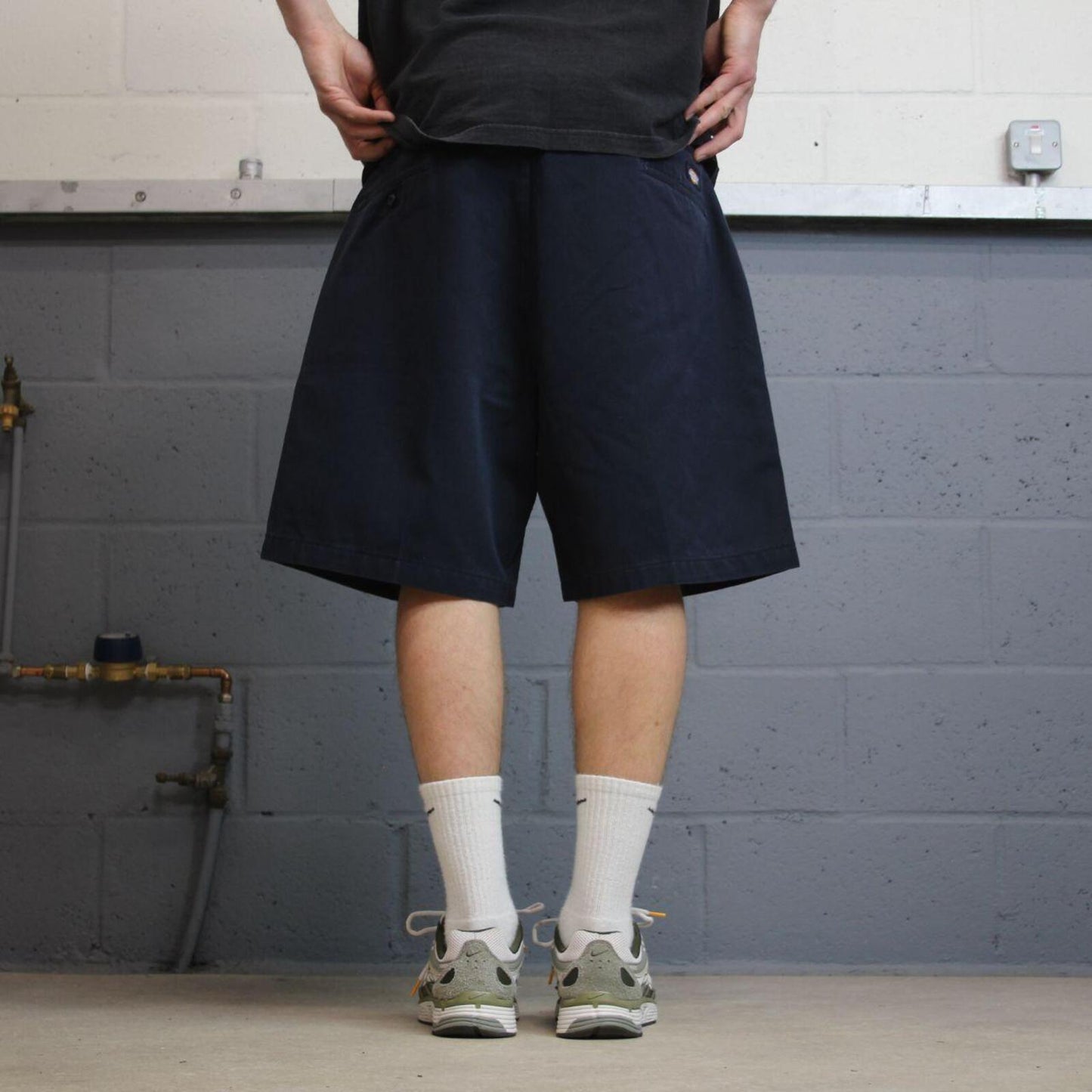 Dickies chino work shorts loose wide leg navy Twill chino skater style shorts