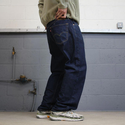 Levis 505 jeans y2k 90s style W38L32 red tab logo 5 pocket blue denim pants skater