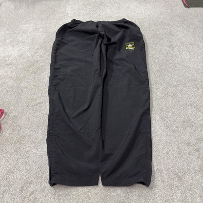 US Army tracksuit bottoms loose black L Loose leg track pants embroidered logo