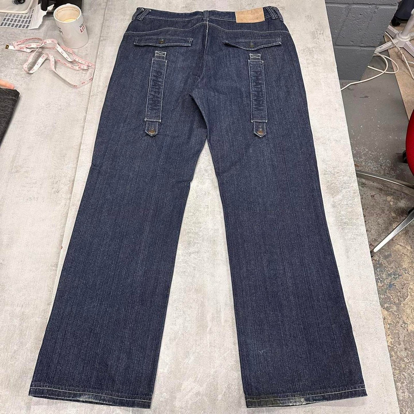 Blue baggy Phat Farm jeans W36 L33 loose denim Y2K hip hop jeans