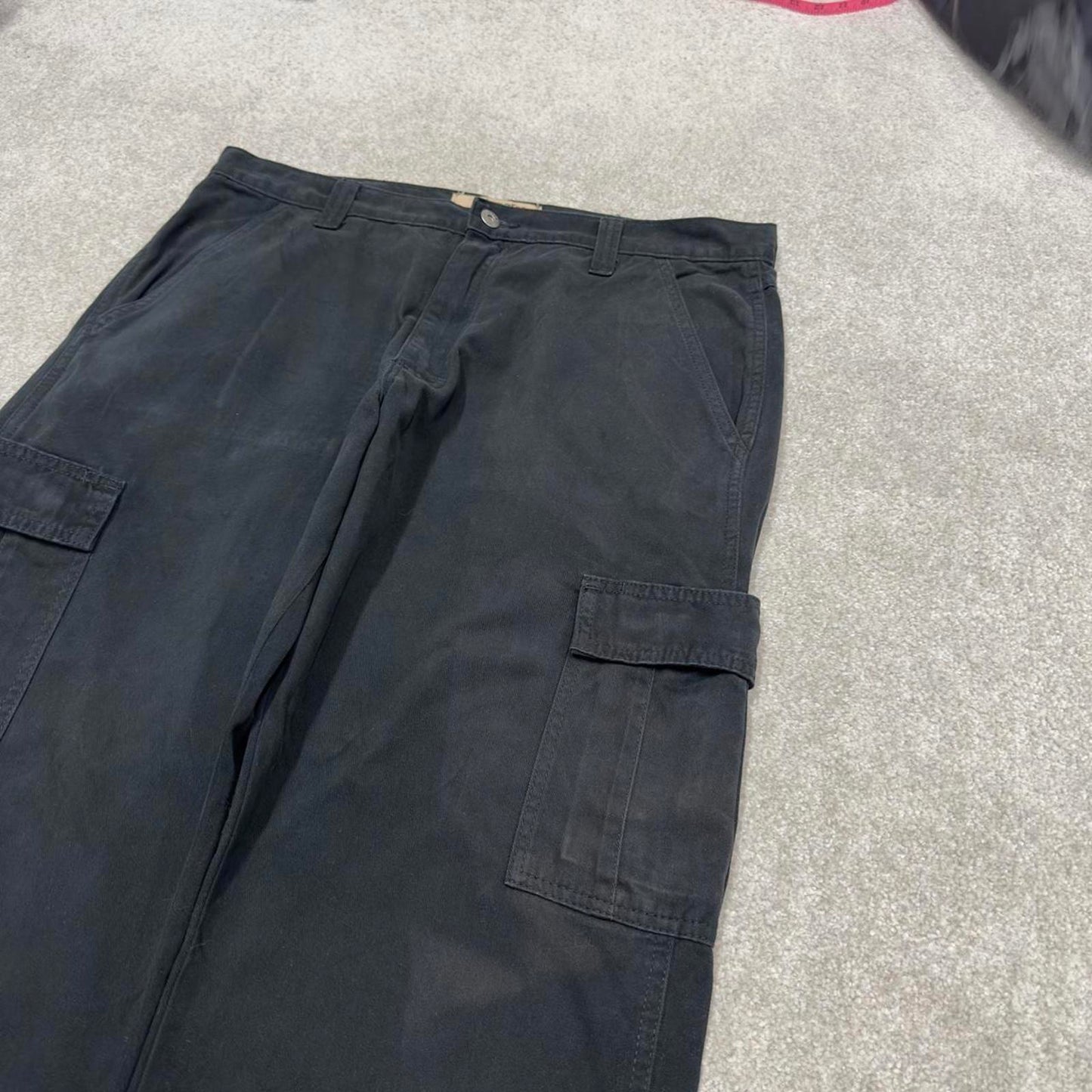 00s black Wrangler cargo pants W36L29 loose Y2K cargo skate pants