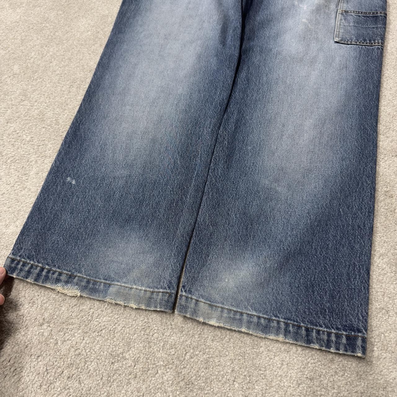 Y2K Phat Farm carpenter jeans W36L32 loose blue Thick heavy denim skate style hip hop pants