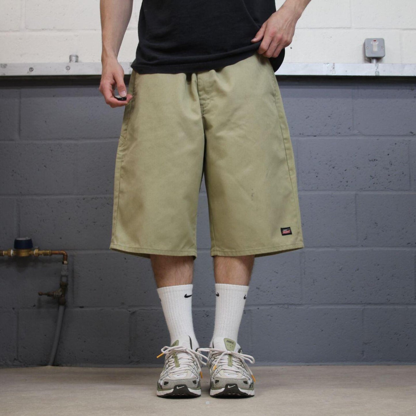 Baggy Dickies shorts carpenter khaki Twill chino skater style shorts long relaxed fit