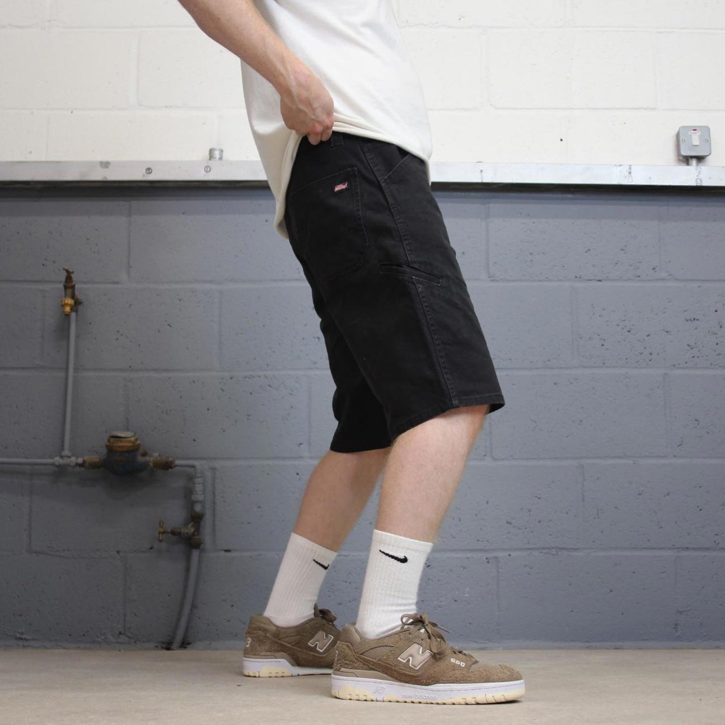 Black Dickies carpenter jorts W34 Loose canvas denim skate style shorts