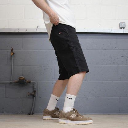 Black Dickies carpenter jorts W34 Loose canvas denim skate style shorts