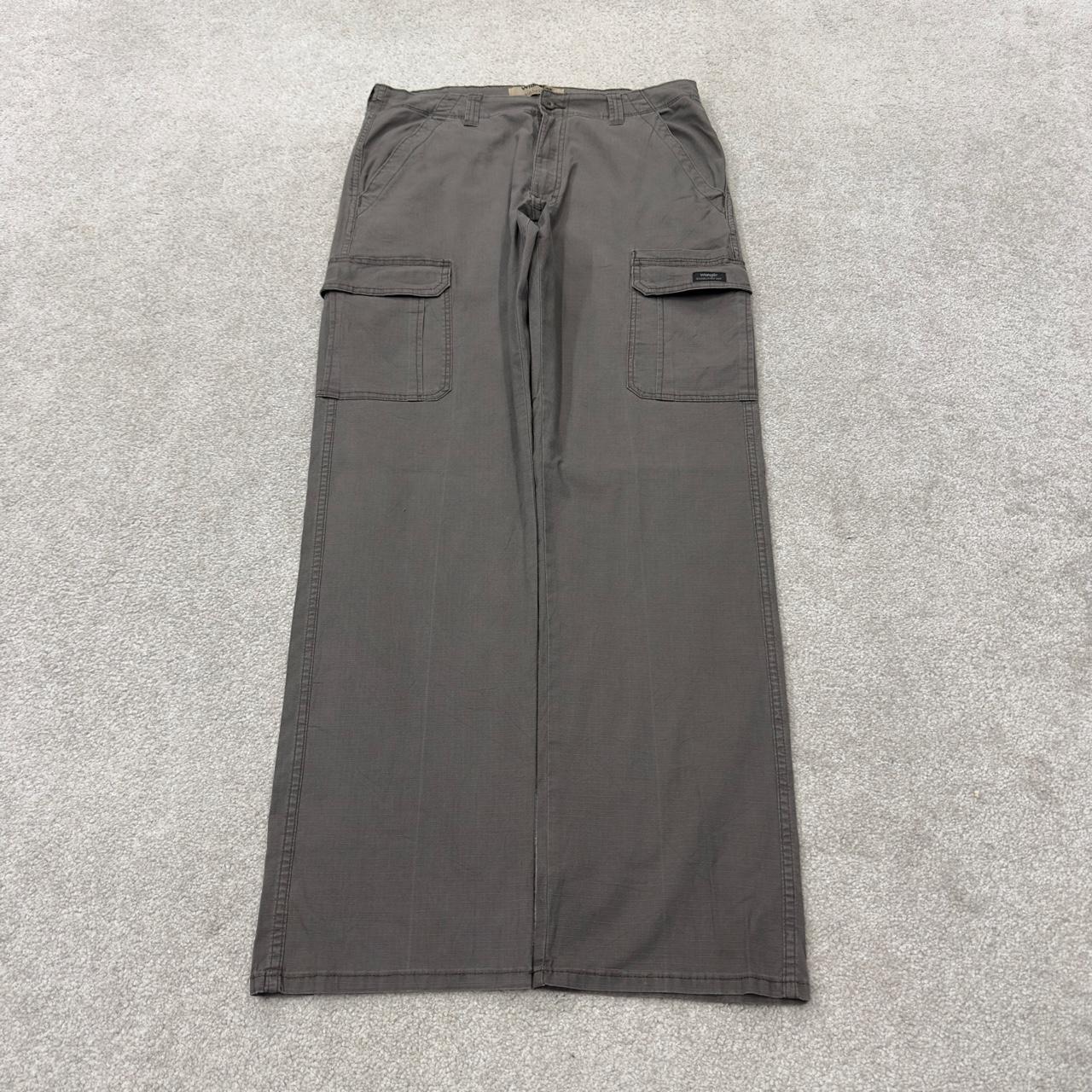 Wrangler cargo pants y2k khaki grey Straight leg skater work utility pants