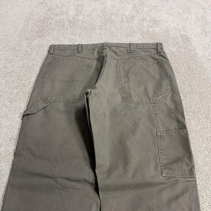Rustler baggy carpenter jeans y2k wide leg grey 100% cotton skater style utility cargo pants