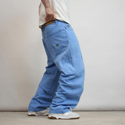 Baggy PJ carpenter jeans W36 L31 blue wide leg heavy denim 90s style skater cargos