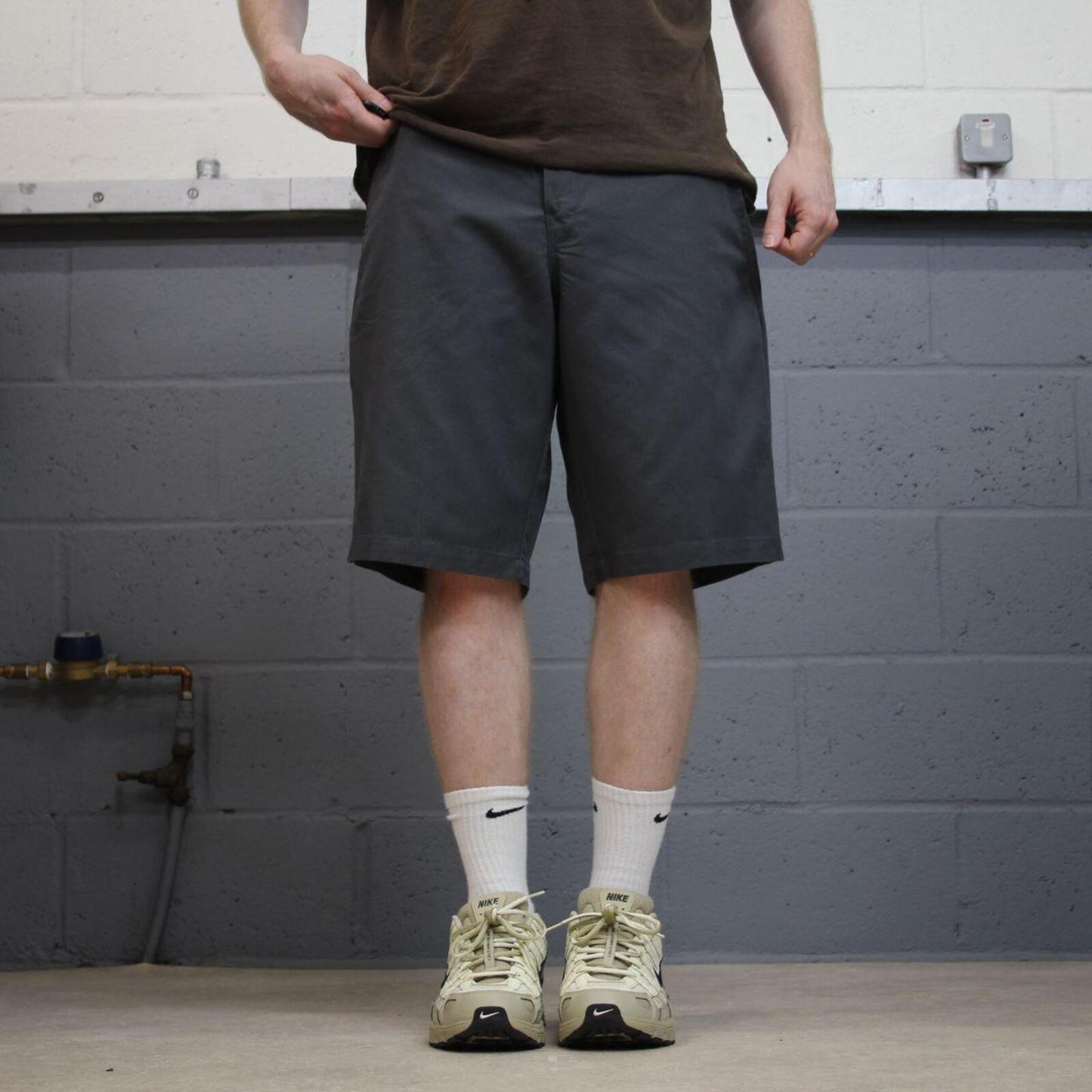 Dickies carpenter chino shorts grey Chino style skater shorts loose leg festival